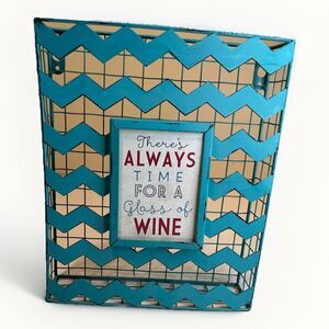 There’s Always Time For A Glass Of Wine Hang Sign Wall Art Kitchen Decor Basket